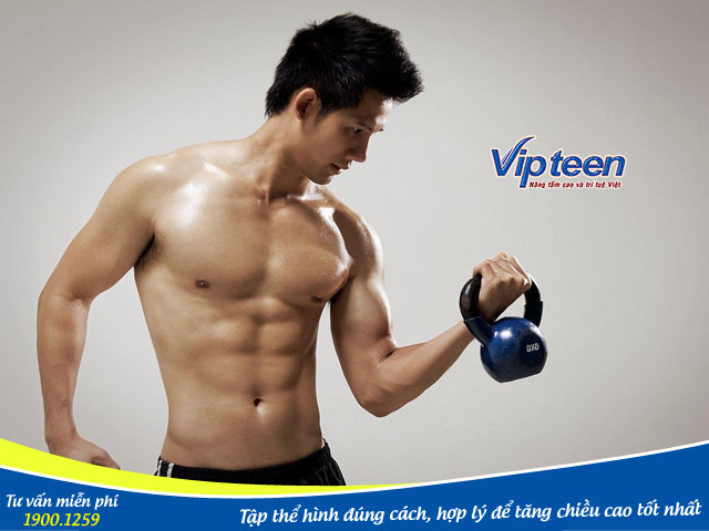 Tập thể hình tăng chiều cao mang lại vóc dáng cân đối, khỏe mạnh