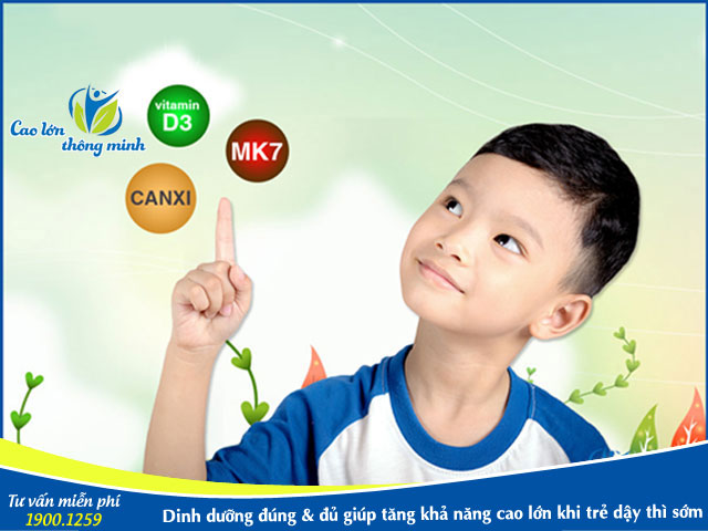 Dinh dưỡng cần thiết cho trẻ dậy thì sớm