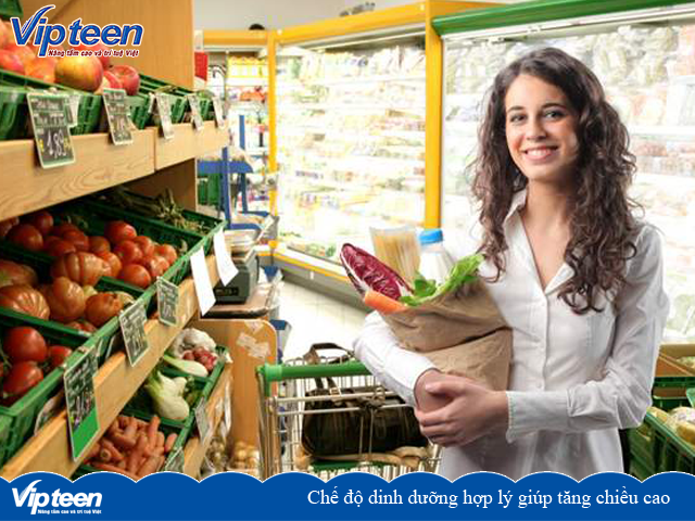 Chế độ dinh dưỡng hợp lý giúp tăng chiều cao