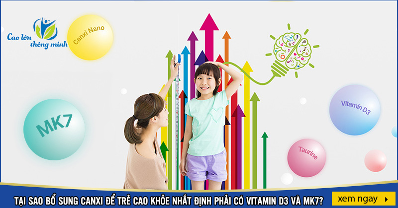 Bổ sung Canxi phải có Vitamin D3 và Mk7